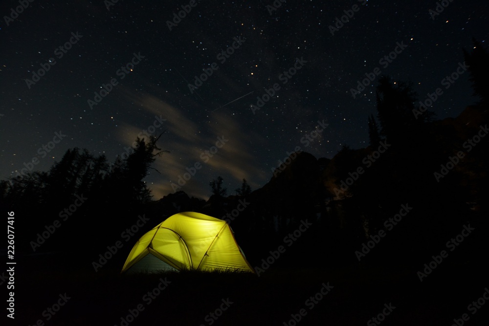 Camping under the stars