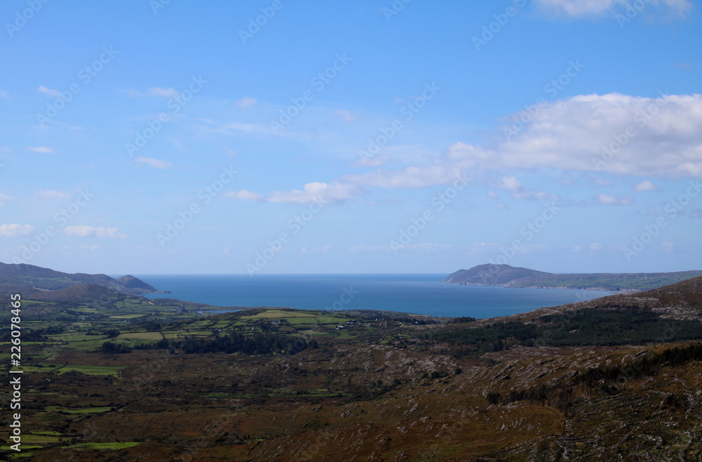 Ocean view from the top of mount Gabriel West Cork