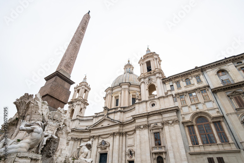 Sant'Agnese in Agone church located on Navona square in Rome, Italy