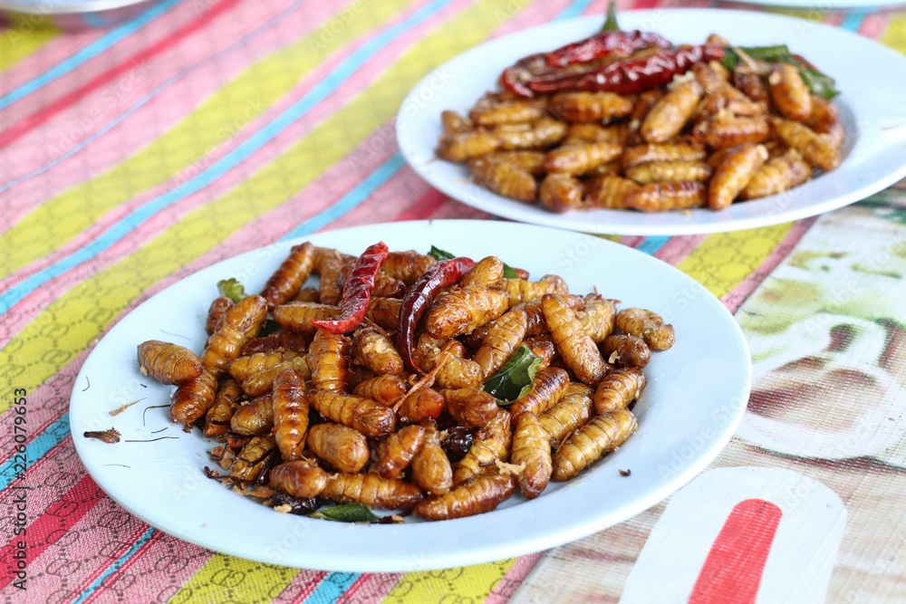 Fried Insect at street food Fried Insect at street food