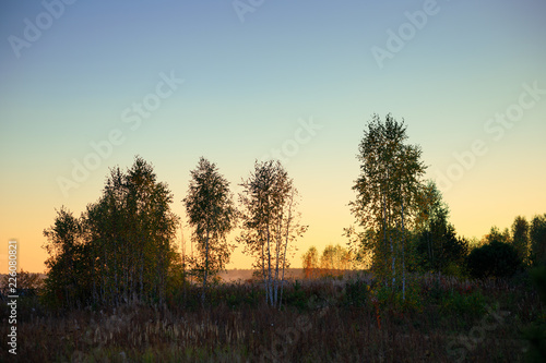 Autumn landscape of the Ural.Russia.