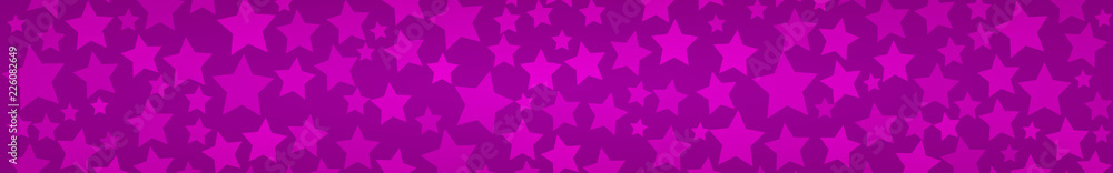Abstract horizontal banner or background of stars of different sizes in purple colors Abstract horizontal banner or background of stars of different sizes in purple colors