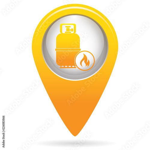 Camping gas bottle icon