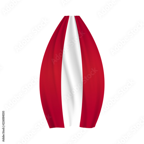 austria flag fluctuating vector (Österreich Flagge)