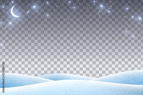 Winter landscape with empty space