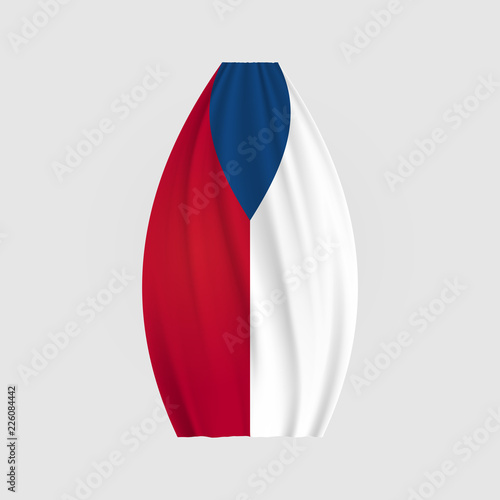 Flag of Czech Republic fluctuating vector (vlajka české republiky)