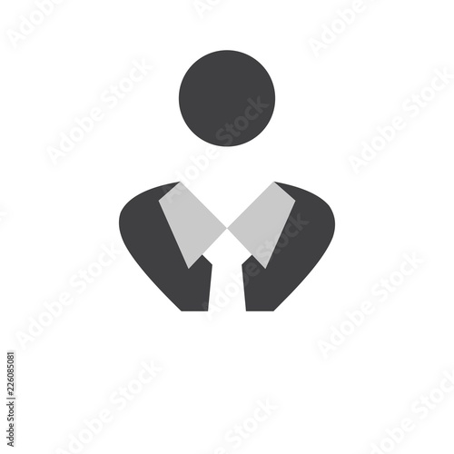 People Job Agency Silhouette Icon Logo Design Template Element Vector