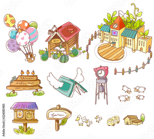 Variation of objects displayed against white background