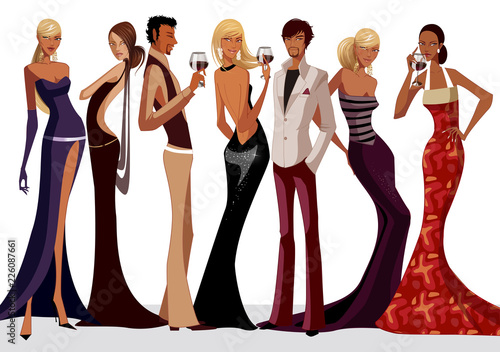 Group of people enjoying in a party