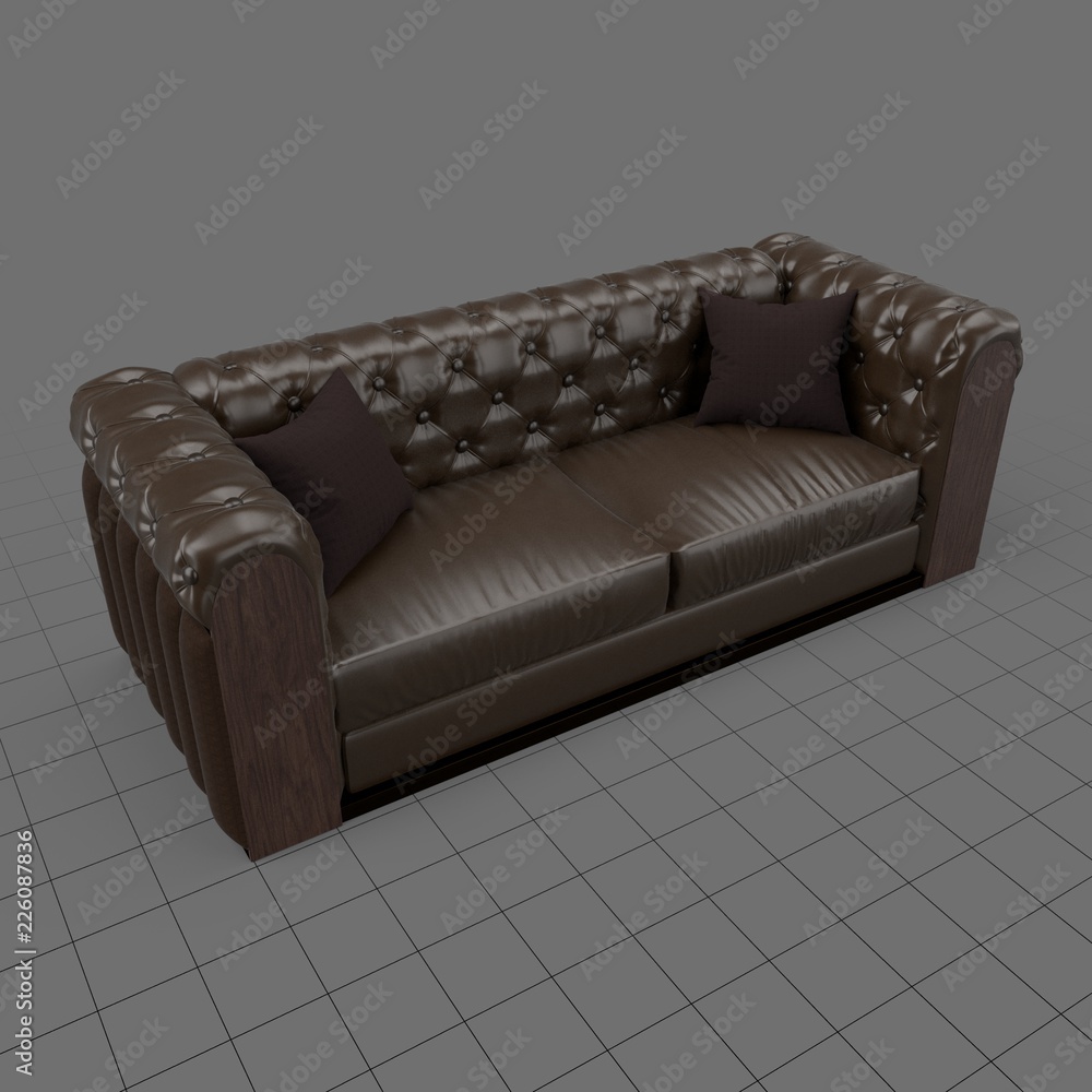 Leather sofa Stock 3D asset Adobe Stock