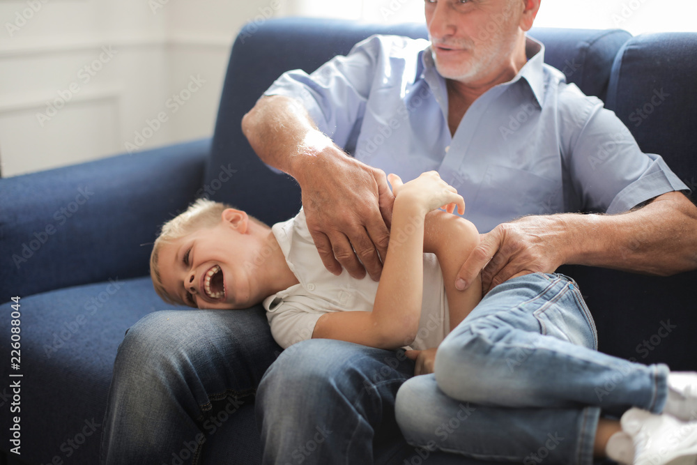 Grandpa and grandson time Grandpa and grandson time