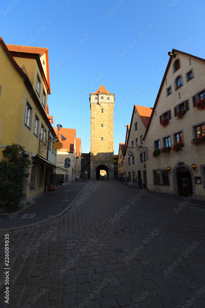Rothenburg ob der Tauber, Bayern, Deutschland : In der Altstadt - der Galgenturm