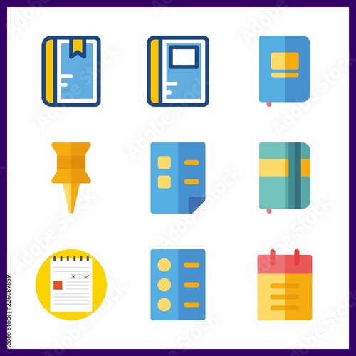 notepad icon. list and note vector icons in notepad set. Use this illustration for notepad works.