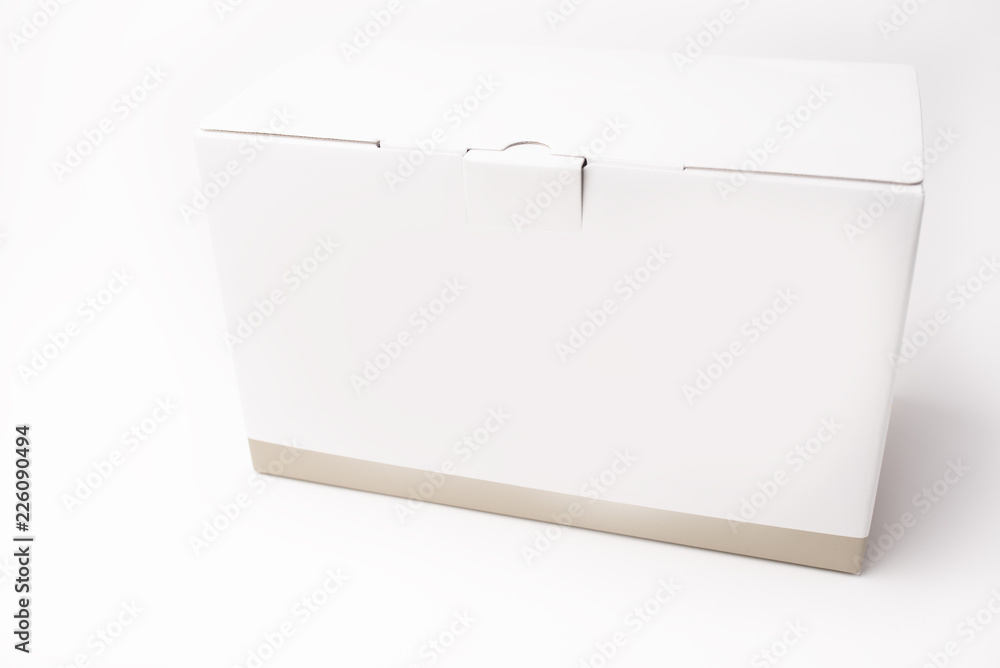 Mockup White Blank paper or cardboard box on White Isolated background. A place to advertise your product. Mockup White Blank paper or cardboard box on White Isolated background. A place to advertise your product.