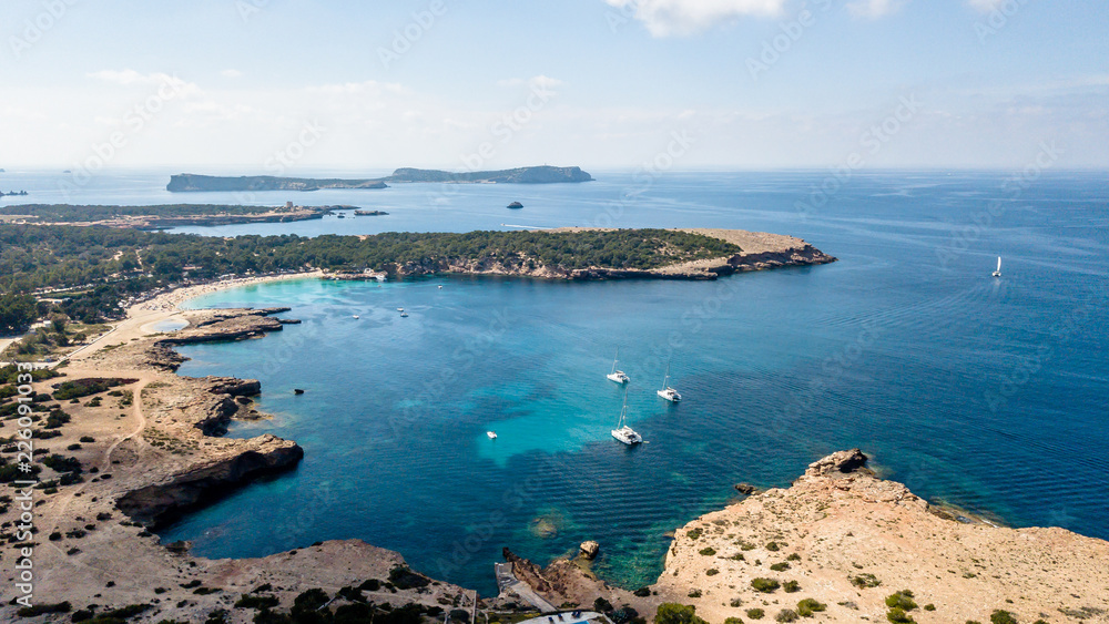 Fototapeta premium view of an island in mediterranean sea