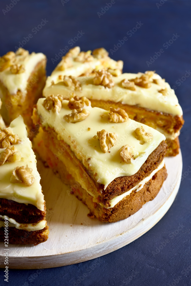 Slices of carrot cake Slices of carrot cake