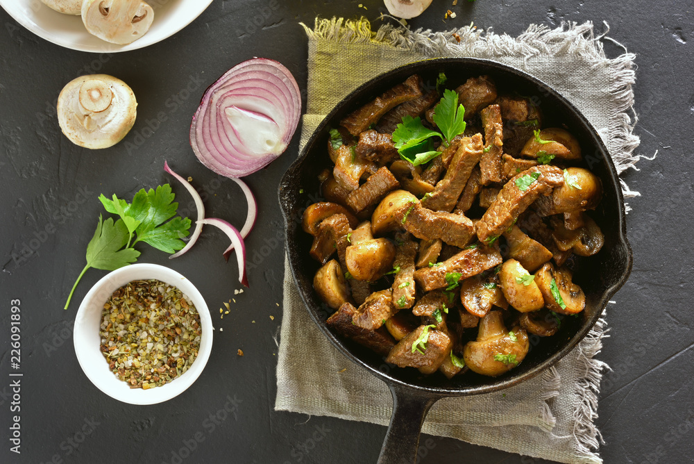 Beef stroganoff with mushrooms Beef stroganoff with mushrooms