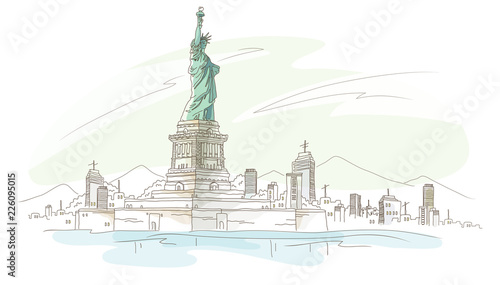 Low angle view of a statue, Statue Of Liberty, New York City, New York State, USA