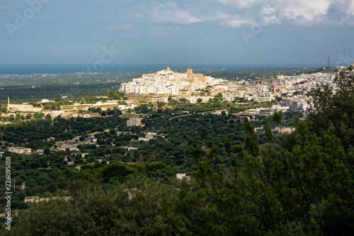 Skyline of Ostuni  the white city of Puglia