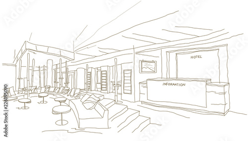 Interiors of a hotel