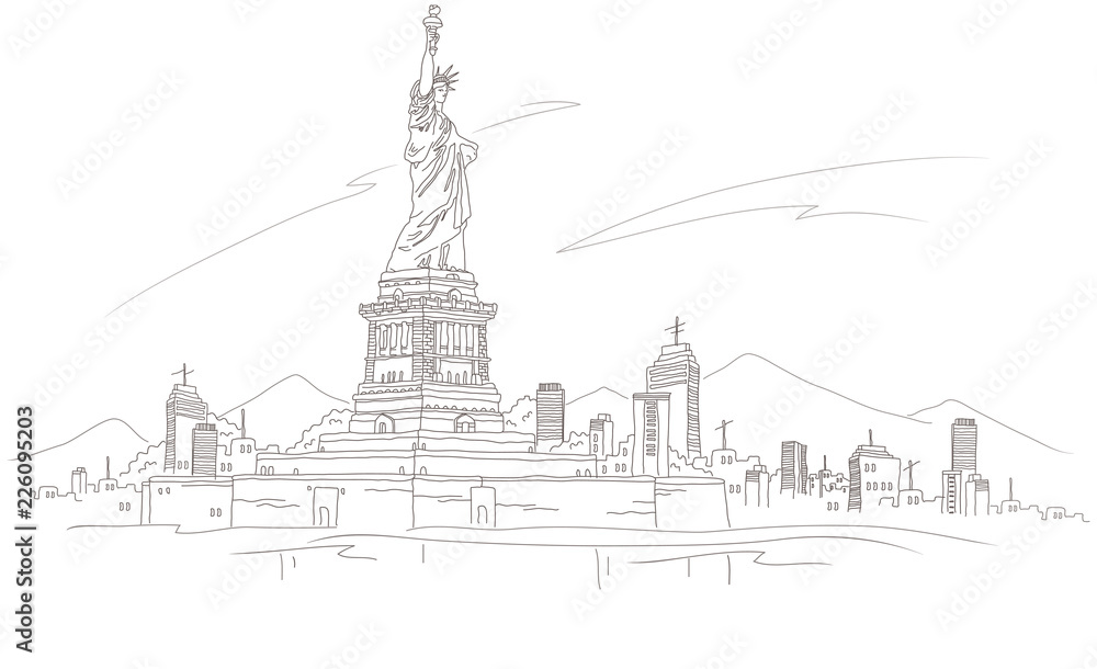 Obraz premium Low angle view of a statue, Statue Of Liberty, New York City, New York State, USA