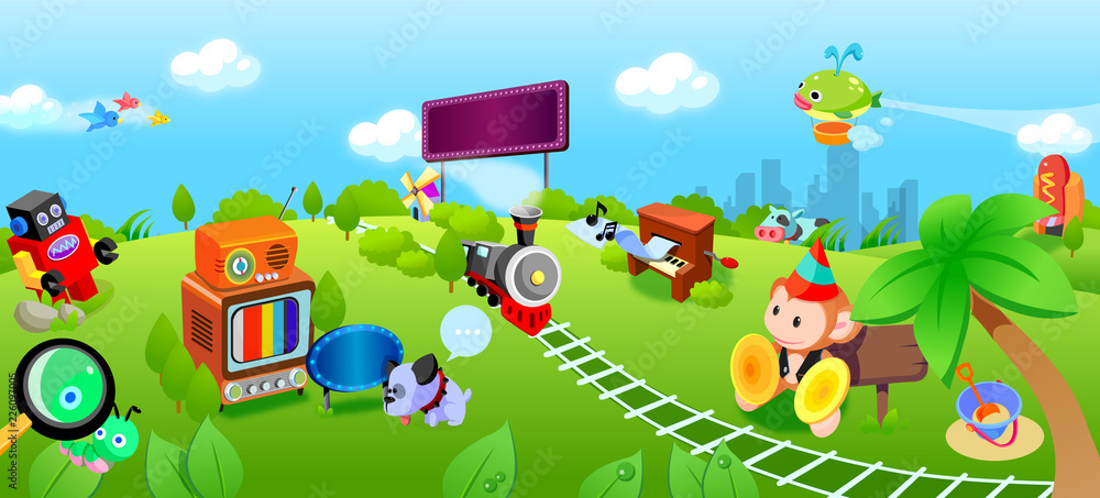 Obraz premium Train passing through a landscape