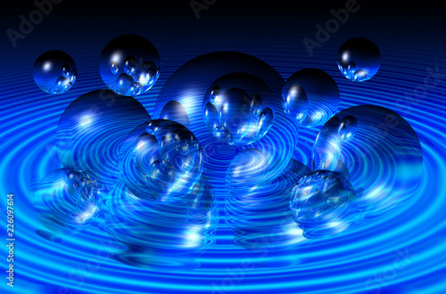 ripples and bubbles graphic background