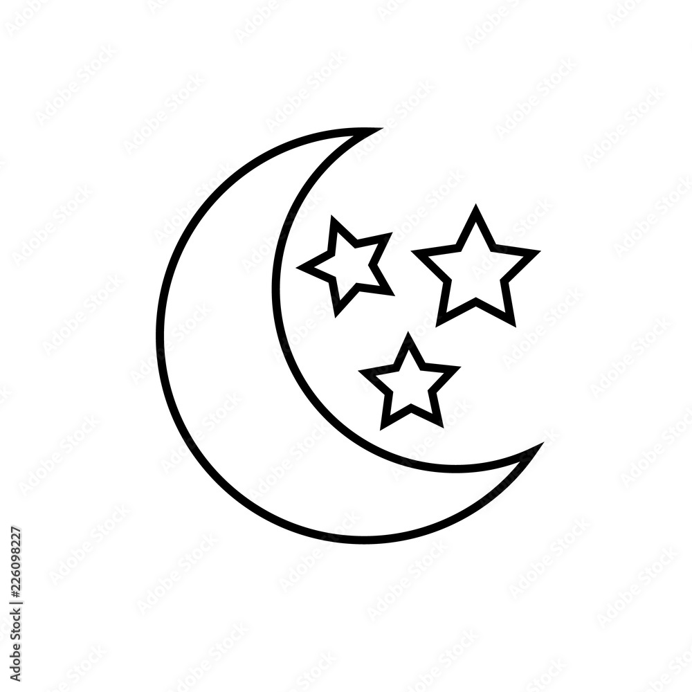 icon of the moon. vector illustration icon of the moon. vector illustration