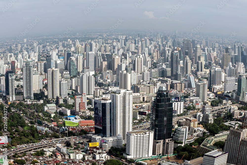 Fototapeta premium widok z lotu ptaka miasta hongkongu