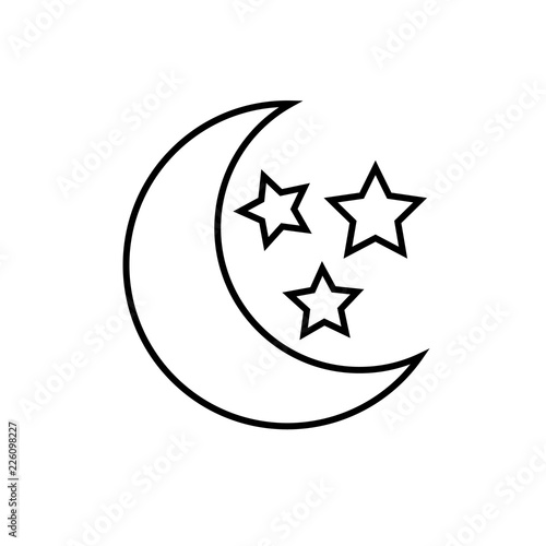 icon of the moon. vector illustration