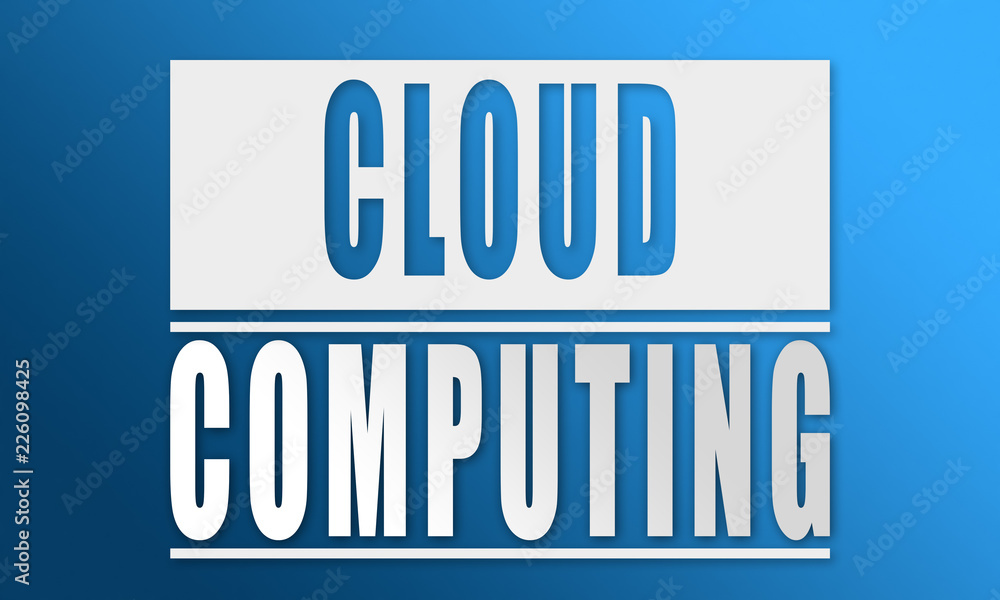Cloud Computing - neat white text written on blue background Cloud Computing - neat white text written on blue background