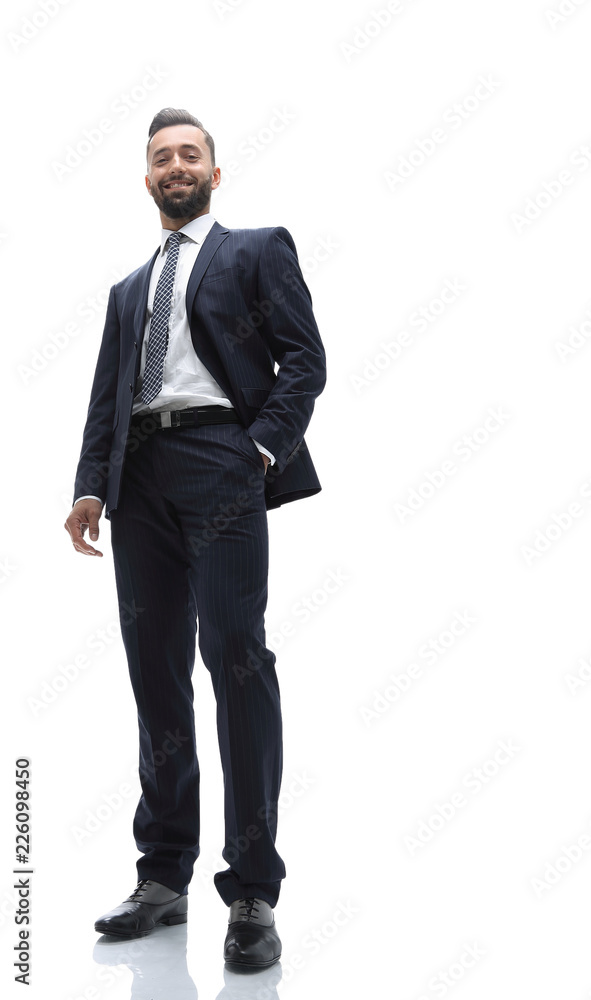 in full growth. businessman with crossed arms in full growth. businessman with crossed arms