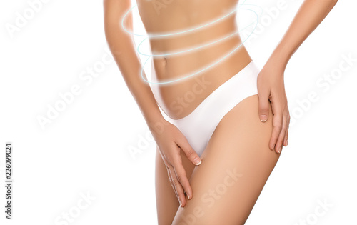 perfect slim body and lifting lines around them. Lifting effect skin without stretch marks © Peakstock