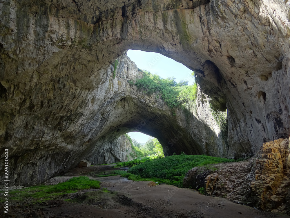 Amazing view from cave Devetaki ( Devetashka ) in Bulgaria