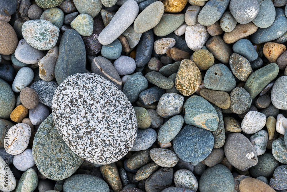 Background with different color sea stones Background with different color sea stones