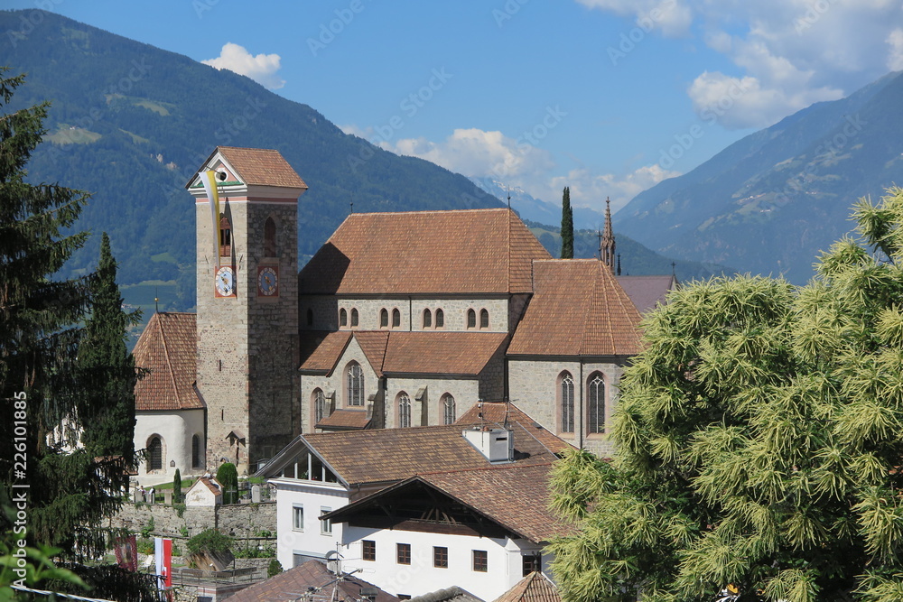 Blick auf Schenna, Südtirol