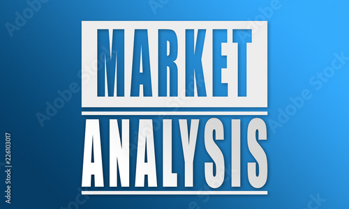 Market Analysis - neat white text written on blue background