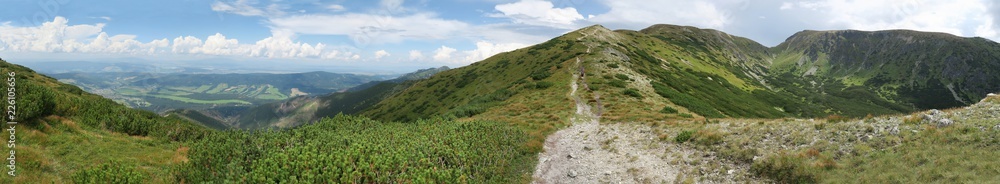 ridge of Brestova in Rohace - the western part of Tatry mountains in Slovakia