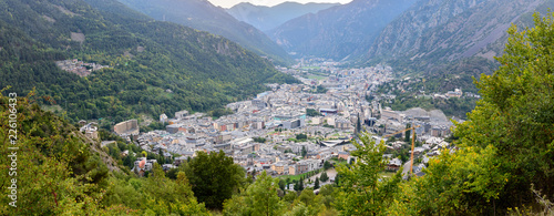 Cityscape in Summer of Andorra La Vella, Andorra. photo