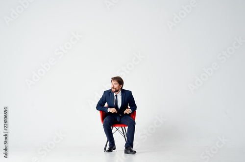 business man running on white background