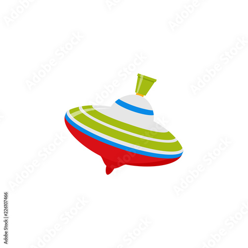 Whirligig baby toy. Vector. Colorful toy icon isolated. Baby shower symbol in flat design on white background. Cartoon illustration.