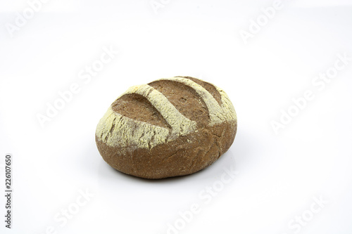 Australian bread over white background