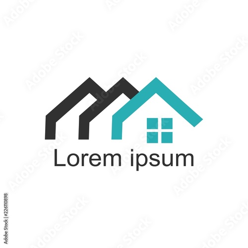 Home Logo Template. Vector Illustrator