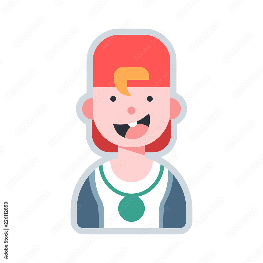 Avatar teen gap flat illustration Avatar teen gap flat illustration