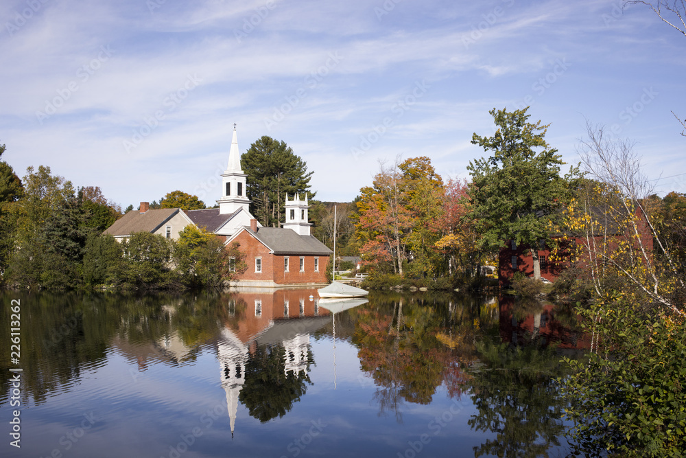 Foliage season in Harrisville, New Hampshire