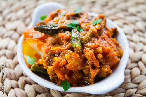 Sabzi Jhalfrezie -  Indian Cuisine Spicy Vegetable Curry photo