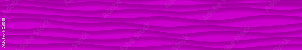 Abstract horizontal banner of wavy lines with shadows in purple colors Abstract horizontal banner of wavy lines with shadows in purple colors