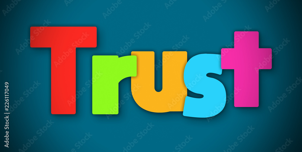 Trust - overlapping multicolor letters Trust - overlapping multicolor letters