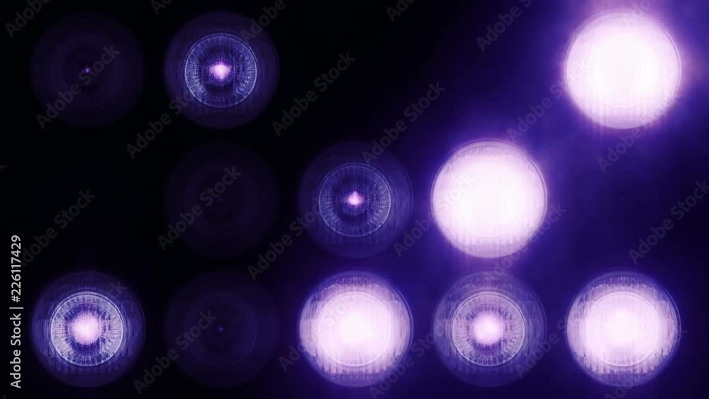 Animation of flashing light bulbs on led wall or projectors for stage lights. Animation of seamless loop. Animation of flashing light bulbs on led wall or projectors for stage lights. Animation of seamless loop.