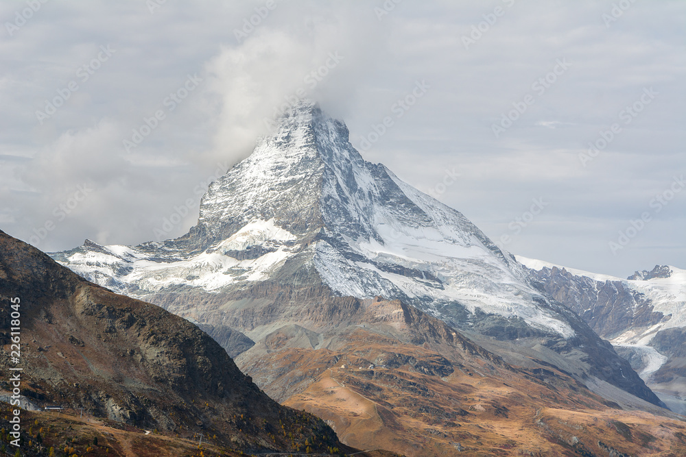 Amazing view of Swiss Alps , Matterhorn Peak, Zermatt, Switzerland